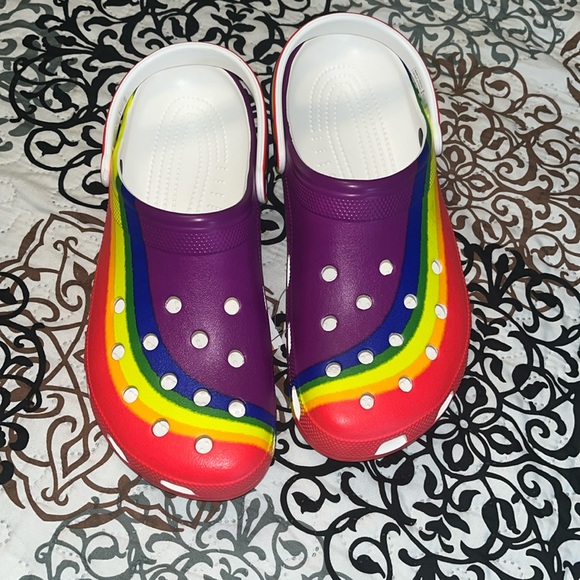 CROCS Other - Mens Crocs Rainbow Dye Clog